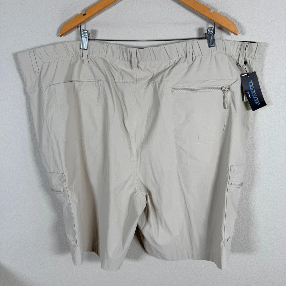 Roundtree & Yorke Performance Cargo Shorts‎ Mens 52 Stone Ripstop 9